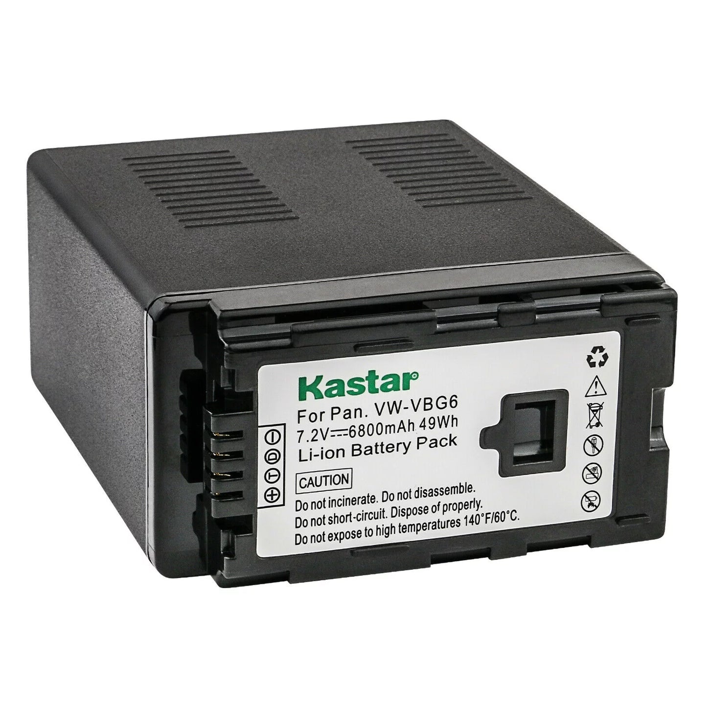 VW-VBG6GK Pro VW-VBG6 DE-A38, AC130 CGA-E625 VW-VBG6-K HMR10 for Battery Battery, Replacement AC160 AF105 Panasonic HSC1U VSK0631, Kastar VW-VBG6 VW-VBG6PPK, 2-Pack VSK0698 Charger, Panasonic AG-AC7