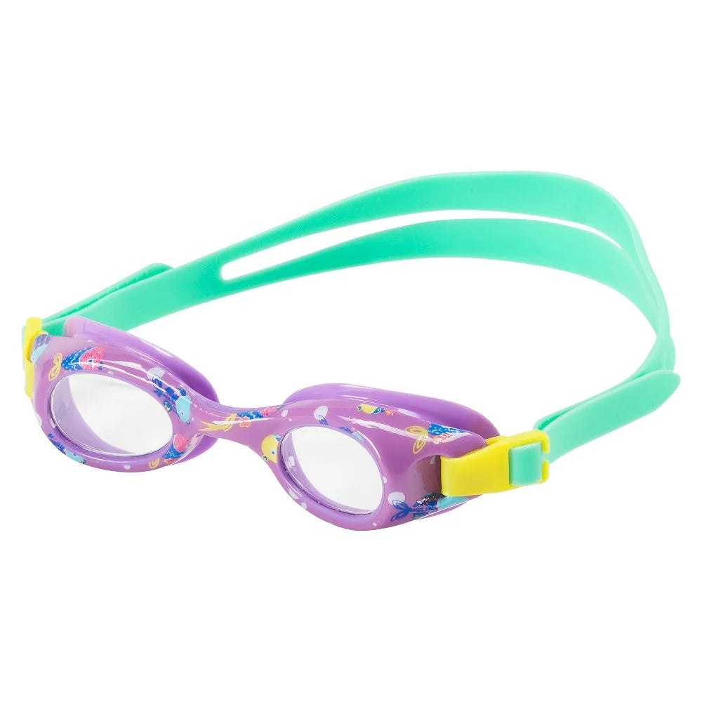 Swim Glide with Protection, old years with Kid's UV Prism LatexFree, ages 3-8 Speedo Violet Flex Fish, for Goggles, Print Fit Anti-Fog,