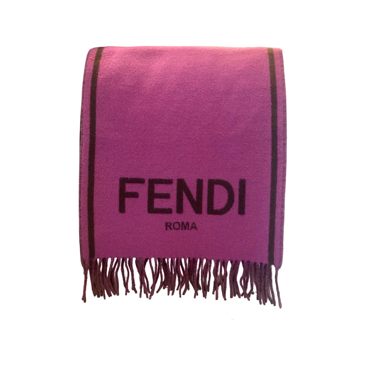 Scarf Roma Logo Cashmere Purple FXT322 Grey Fendi