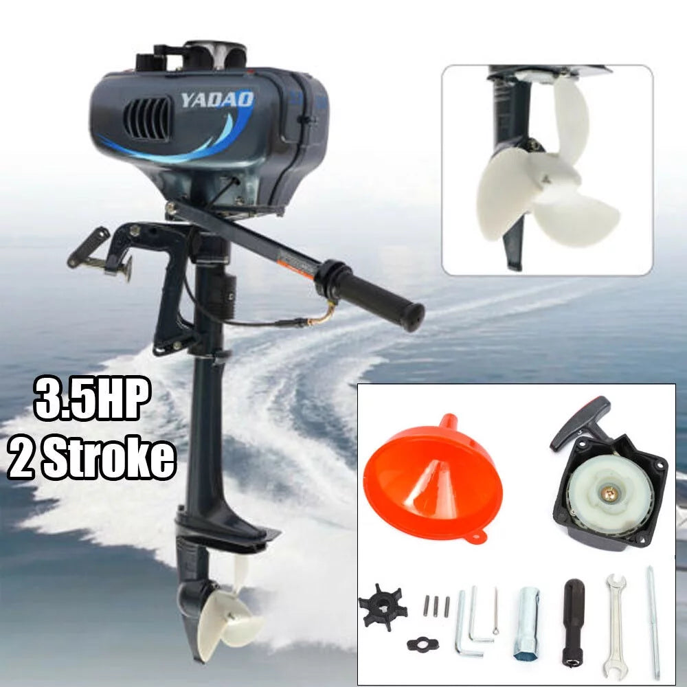 2 Water 3.5HP Stroke Cooling Boat DENEST 4000-5000rpm Motor Fishing CDI Engine Outboard