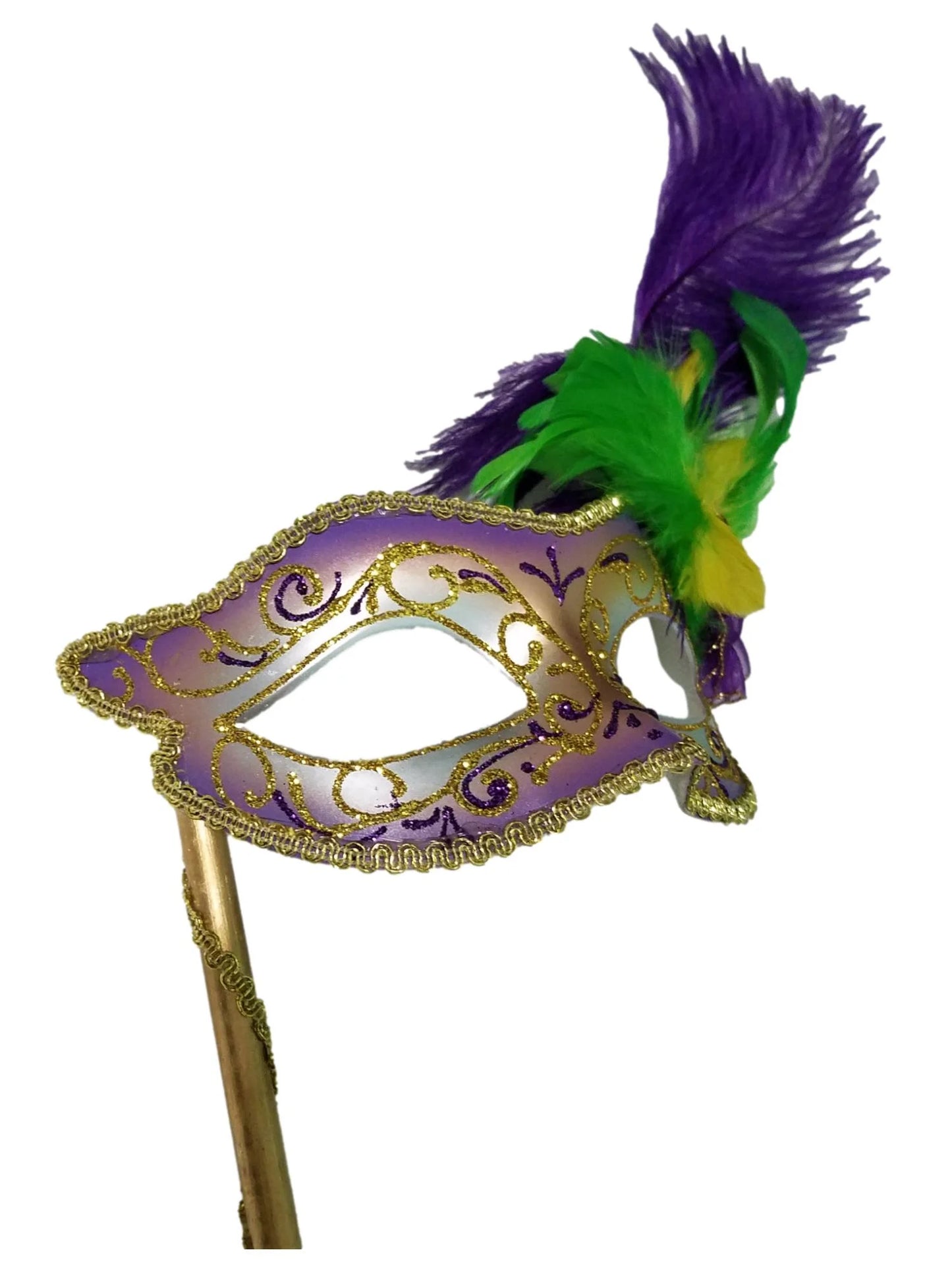 Mardi Mask with Handle Gras Disguise