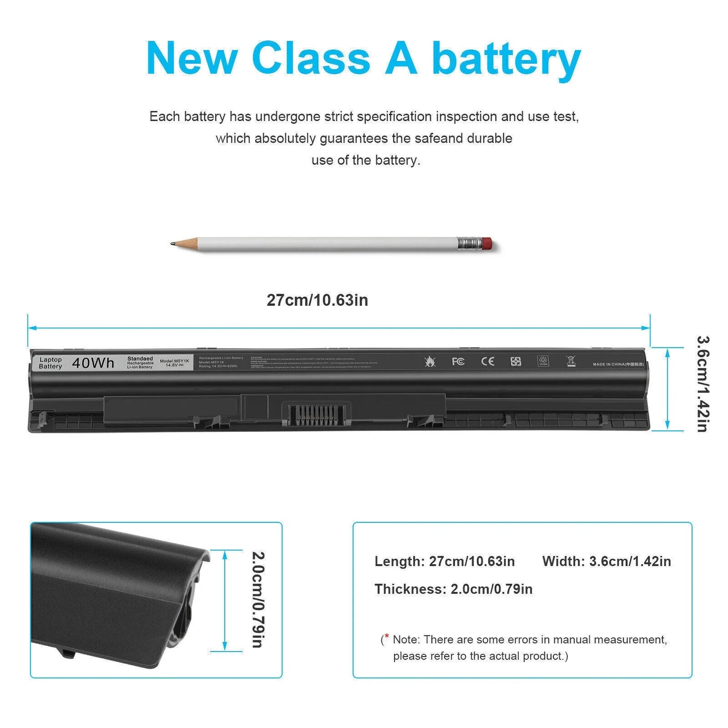 2700mAh 17 5000 15 Battery HD4J0 5558 Inspiron 14 5559 3000 GXVJ3 for 3551 K185W Series Dell