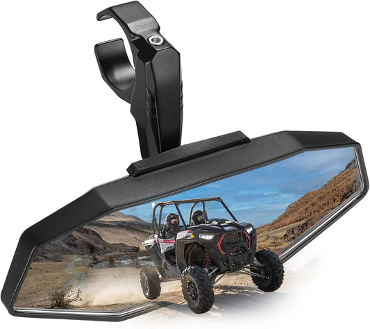 KRX Kemimoto Mirrors with 1.6"-2" Yamaha 1000 RZR X3 Compatible Rhino Maverick Am Rear for Polaris Kawasaki UTV Can Center Honda View Pioneer