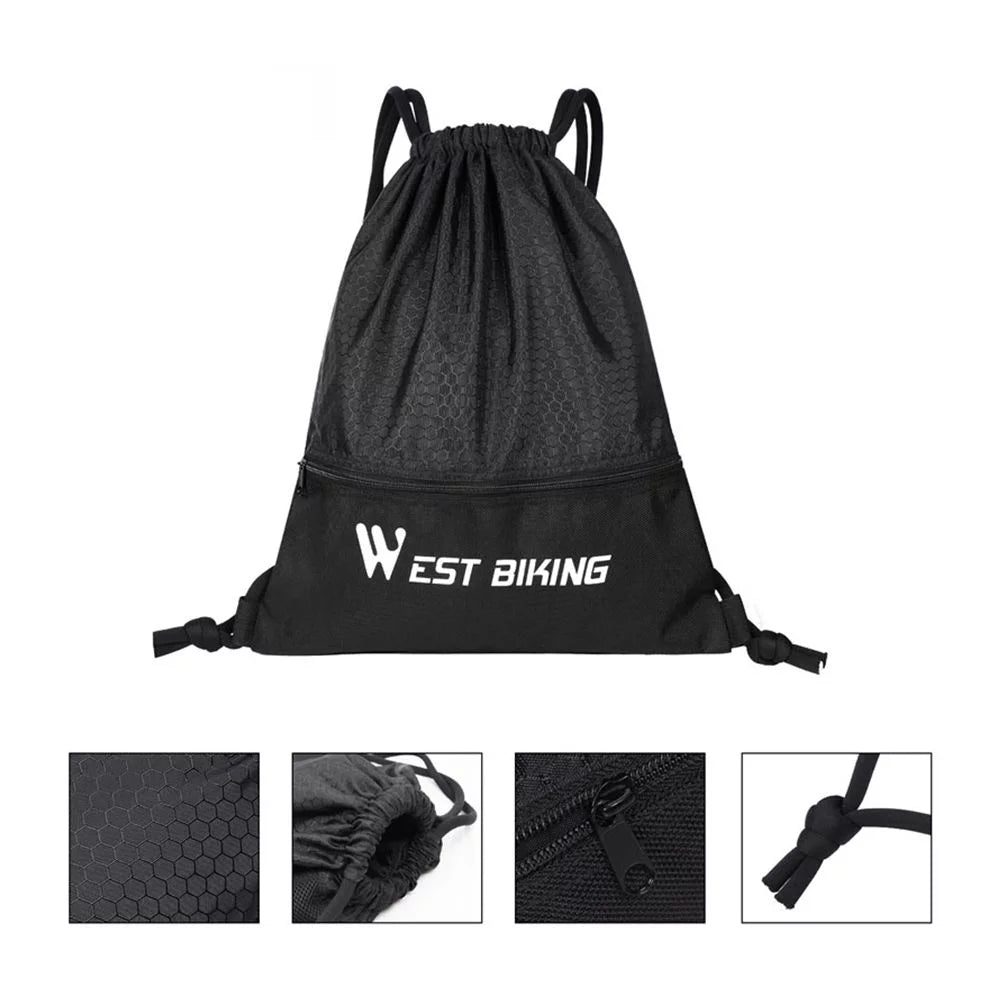 Bag BIKING WEST Outdoor Backpack, Sackpack Sports Drawstring Black