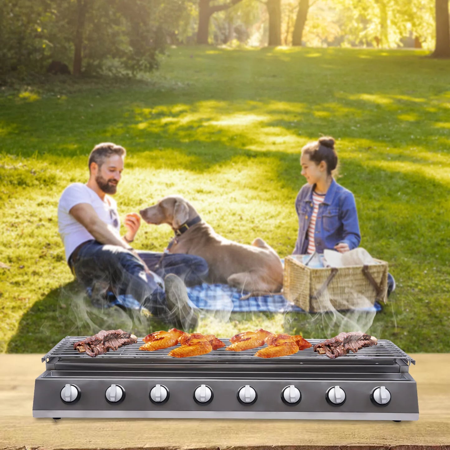 Party BBQ Steel for Grill Grill Gas Barbecue Garden Home Stainless Patio YIYIBYUS Picnic,