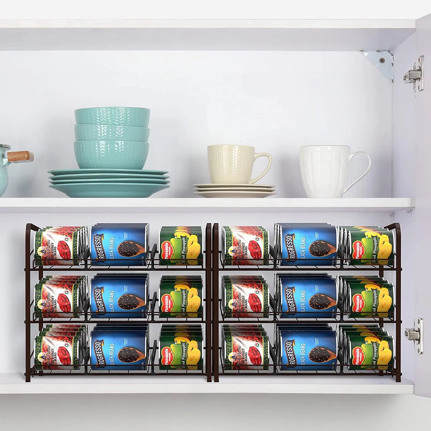 Pull Living Two-piece Large Capacity, Suitable Organizer, and Can Kitchen Room Countertops Stackable 72 Cans For Rack