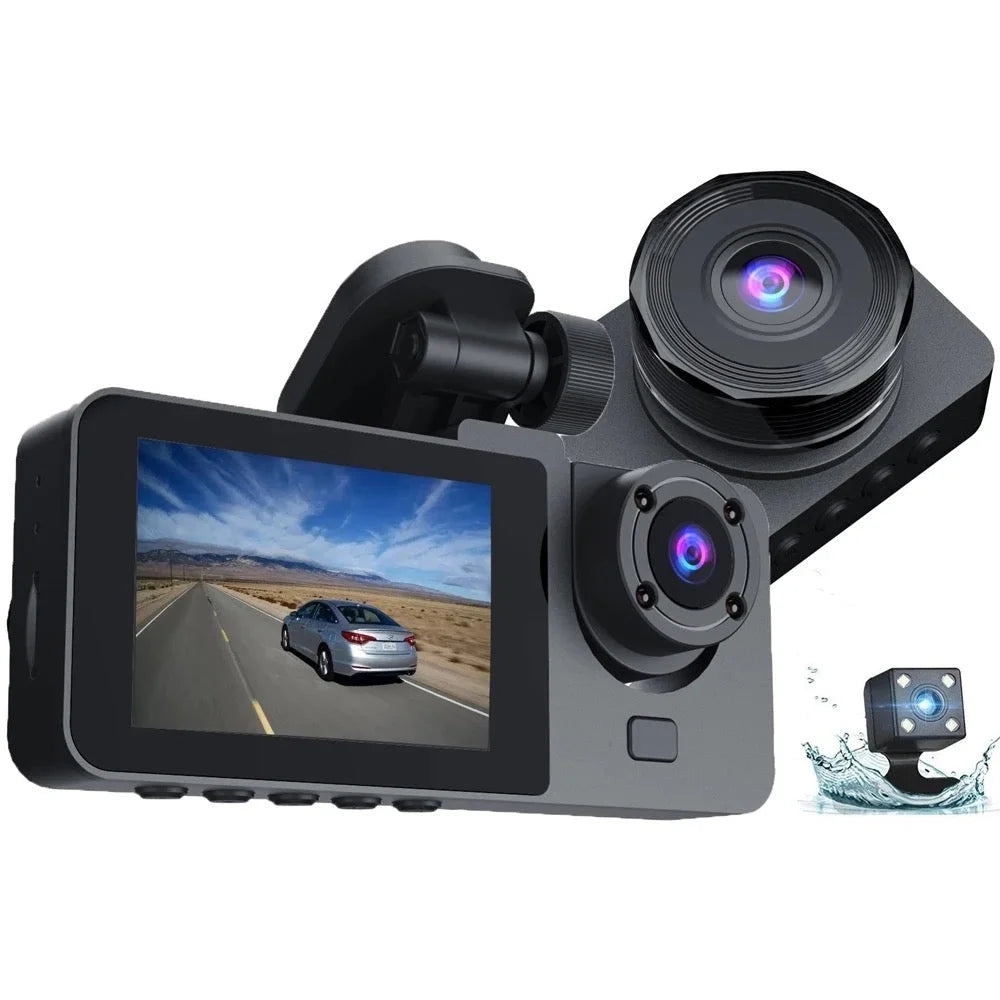 Car Night DVR Dash Camera 3 Vision Recorder. Video Car