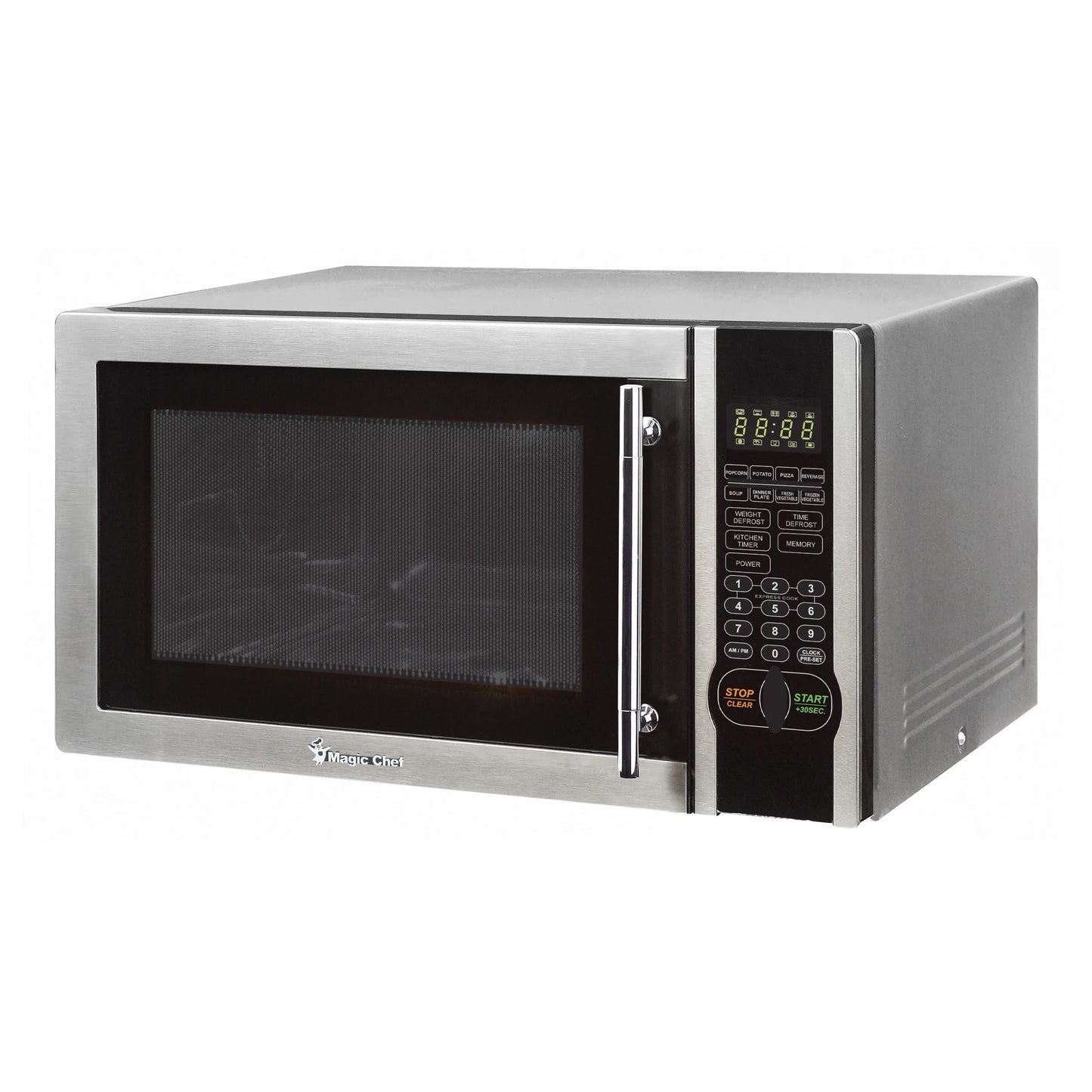 New1.1- Door ft. Stylish Magic Oven Countertop Stainless Steel 1000W Microwave with Handle, Cu. Chef