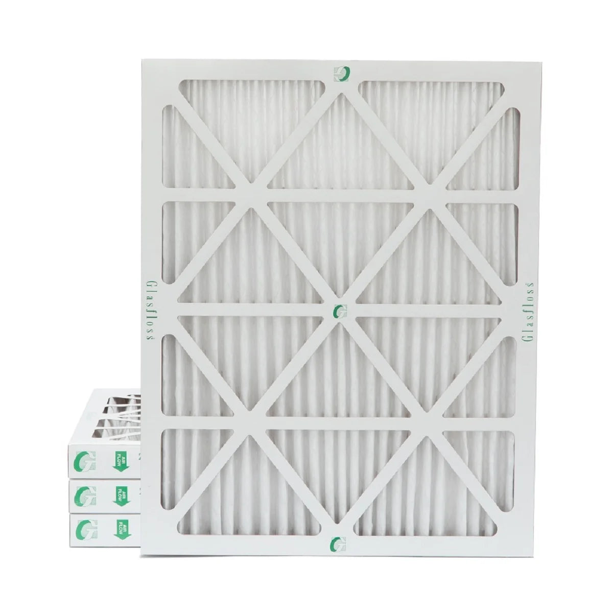 Size: 10 Glasfloss of Air Exact Pleated ZL Furnace 23-3/8 Box AC MERV Filters. 20x24x2 x 4. 19-3/8 x 1-3/4