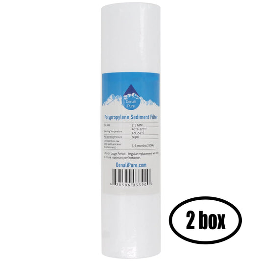 Boxes Polypropylene Sediment - of Express Brand 2 Cartridge 5-Micron RO5MXCG Filter RO5MXCG Water Universal Replacement Reverse for Expres - Stage Denali Pure 5 10-inch - for Water Osmosis System