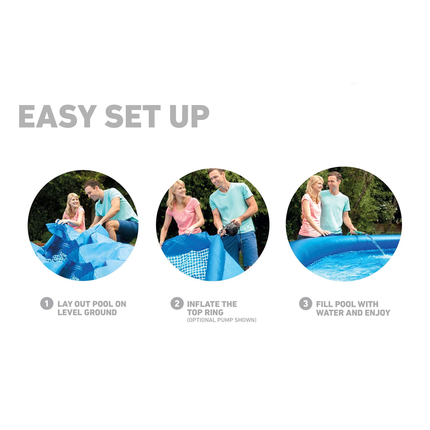 Swimming 24" with Pool 28117EH Filter Ground Set Easy 10' Above x Inflatable Intex