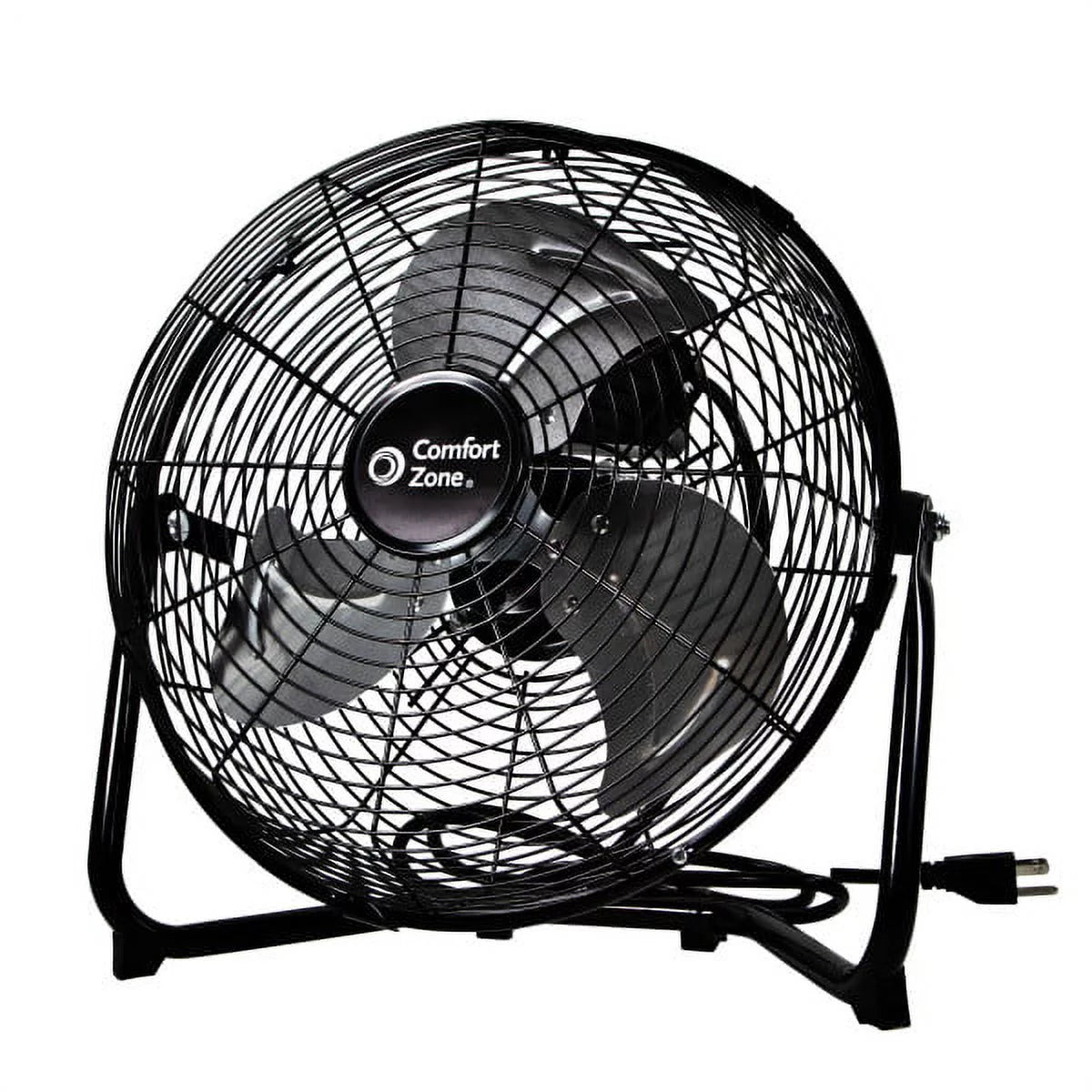 with Black Construction, Comfort Fan Rubber and 3-Speed All-Metal Adjustable Zone 12” Feet, Handle, Carry 180-Degree Cradle/Floor Tilt,