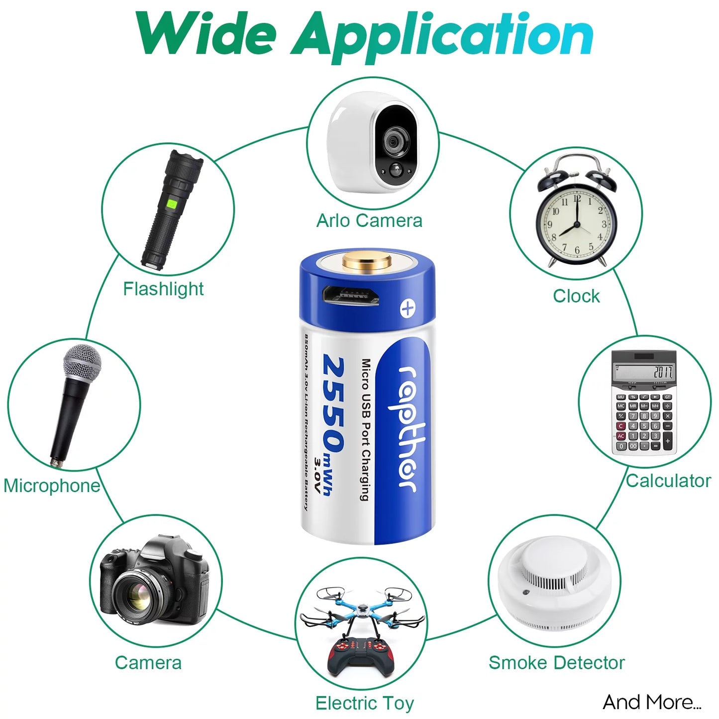 Batteries VMS3430 (850mAh) Wireless Pack VMC3030 Compatible Arlo Rapthor VMK3200 with Security of Camera 4 Rechargeable Arlo VMS3330 VMS3130