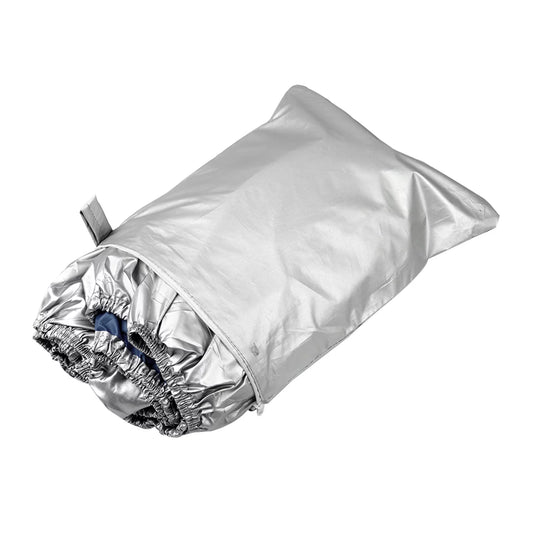 TRI-HULL and Fits Heavy 300D Yacht Gecheer Fabric Waterproof Silver Proof Cover Bass Boat -smashing Durable Boats Tear Protection Duty Reflective Runabouts 16-18FT and V-HULL Oxford