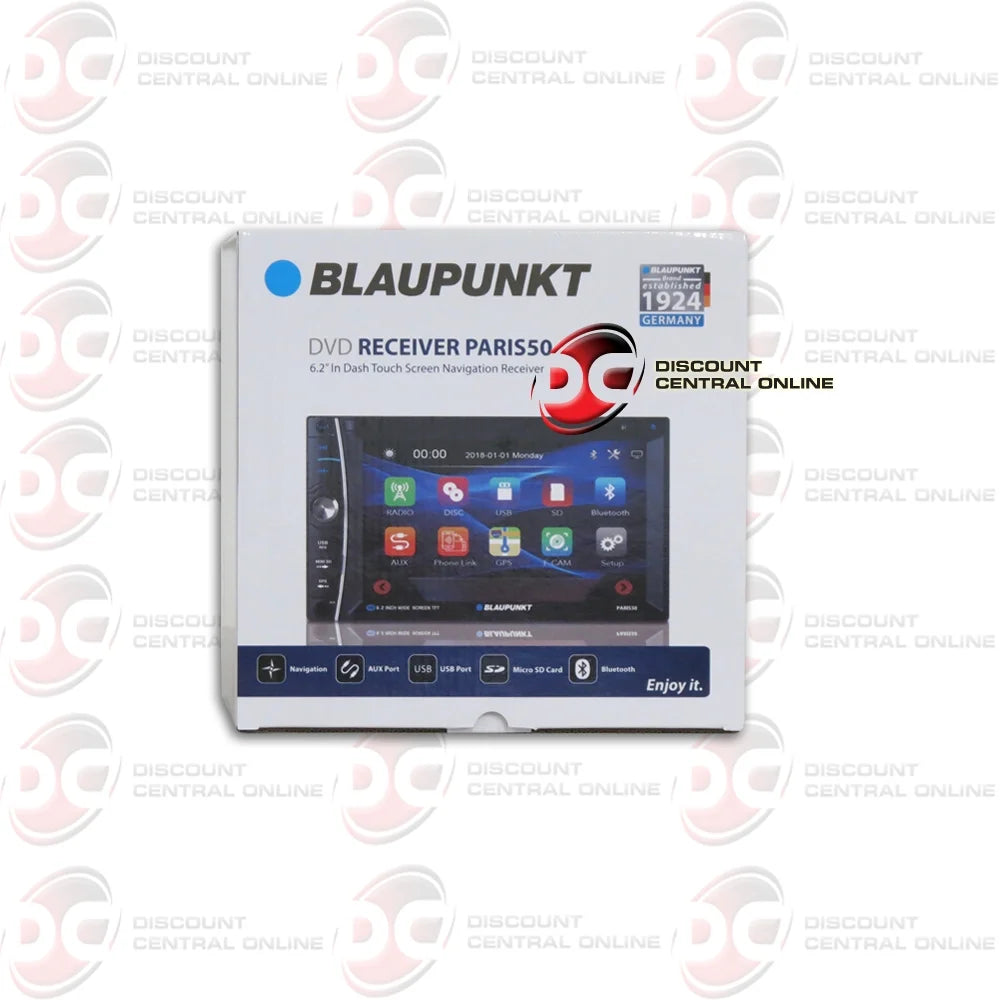 DIN back-up Navigation Blaupunkt camera plate DiscountCentralOnline & vision 6.2 Waterproof Night USB Double License DVD player AUX Bleutooth CD Full with stereo FL09BK