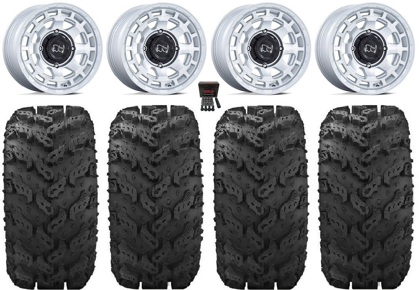 Tires 14" Rhino ZForce Black 950 Viking YXZ1000R Wolverine Si Wheels UForce CFMoto Yamaha Chamber Reptile 1000 28"