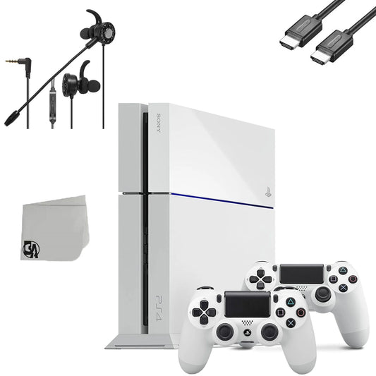 500GB Matte Original With Like Earbuds PlayStation T5 Bundle 4 Gaming Microphone BOLT AXTION 2 White Sony + Console New With Controller