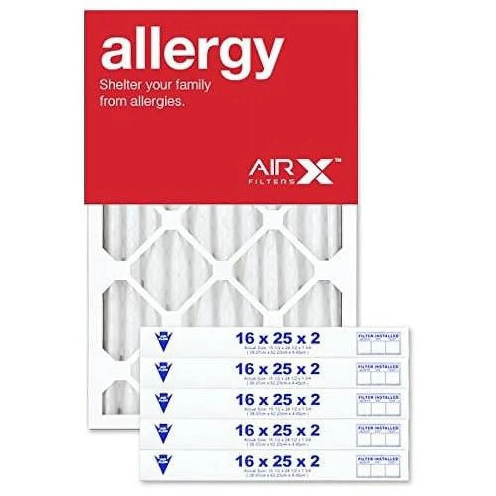 Allergy HV Furne Made 16X25x2 11 Filter, Air Pleated 6-Pk, Air In Filter The MERV