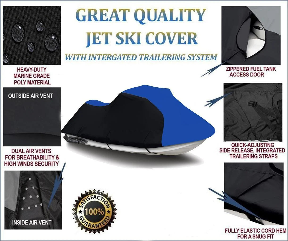 / Seater BLUE Cover Trailerable 600 BLACK Ski 1997 Polaris Cover SLXH DENIER 1998 Compatible 1-2 HEAVY-DUTY, Jet for