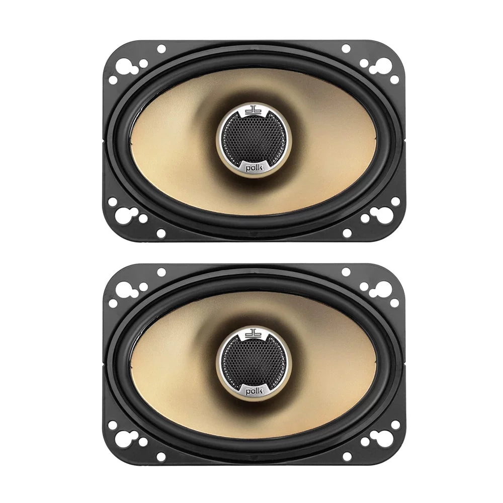 Audio Speakers Car 2-way Loud Polk 6-inch 4 Audio x DB461