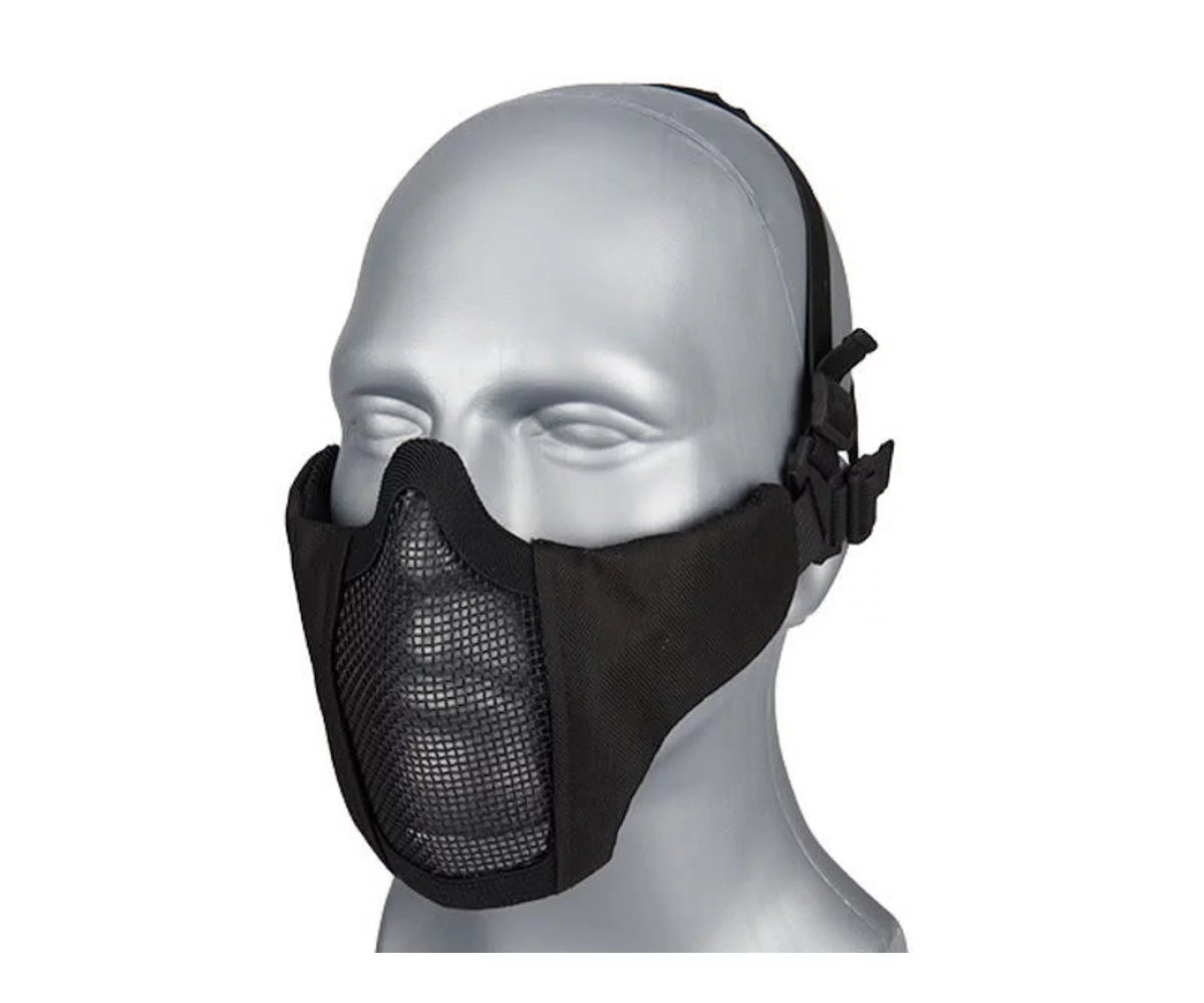 Lower Half Black Unisex Adjustable Wosport Face Mask Protective Comfortable Prop Paintball Foldable