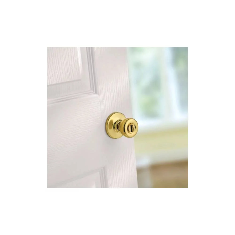 Polished Home Privacy Mobile or Steel Handed Brass Right Kwikset Left Knob 3