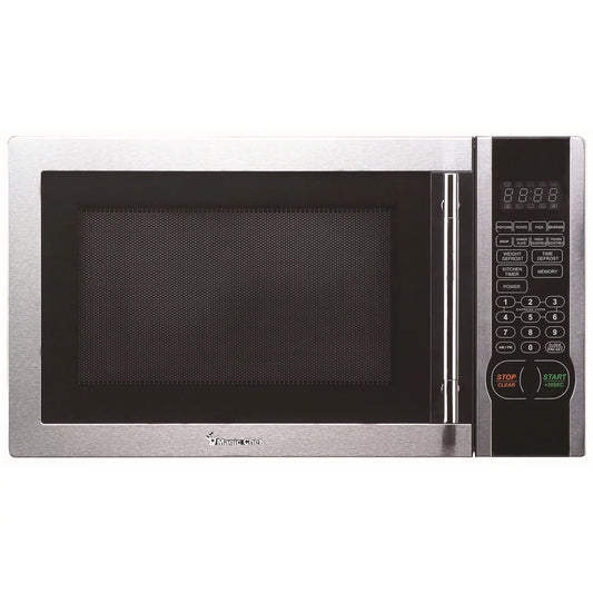 New1.1- Door ft. Stylish Magic Oven Countertop Stainless Steel 1000W Microwave with Handle, Cu. Chef