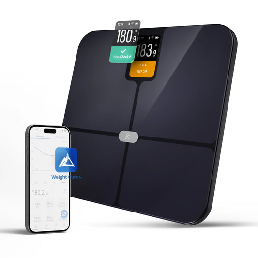 and 10 Profiles Scale, with Smart Greater Verve Bluetooth User AccuCheck Free Tracking App SwiftSync, Digital Featuring Bathroom WiFi Goods and Enabled