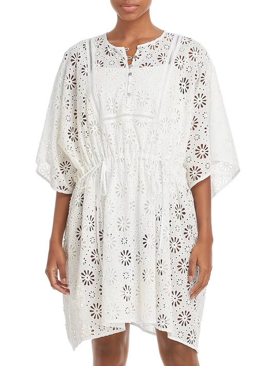 Caftan Cover-Up Women's (M, White) Swim Shoshanna Daisy Mini