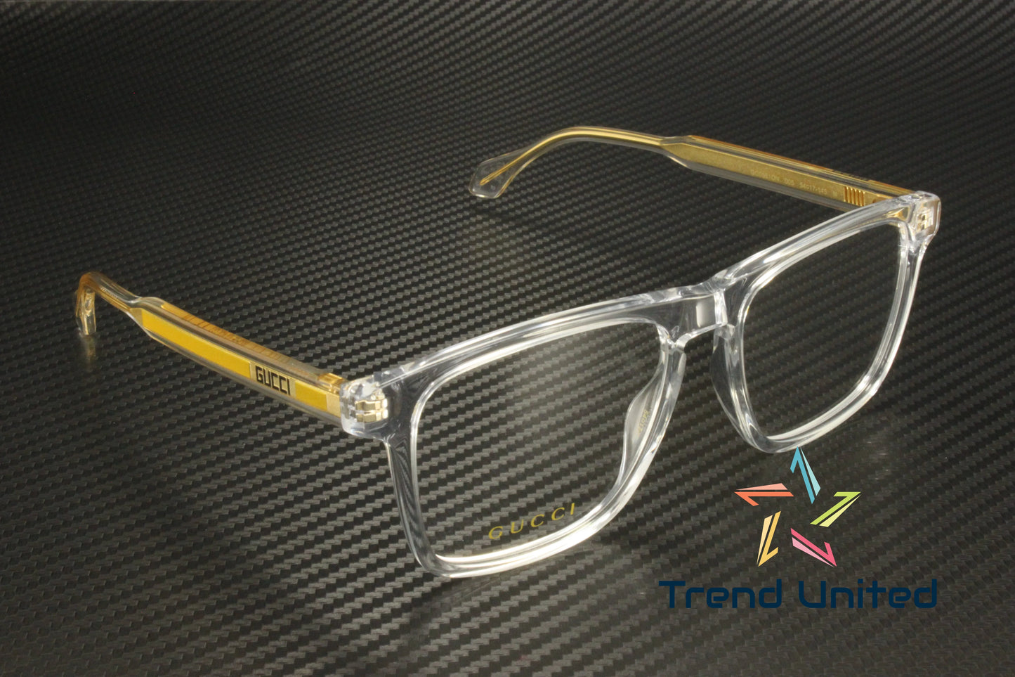 Rectangular Lens GG0561ON 005 54 Crystal mm Demo Eyeglasses Men's GUCCI Squared