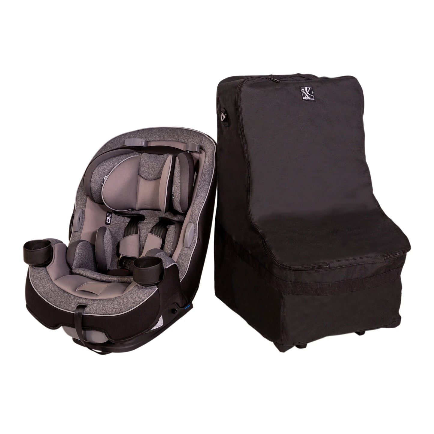 Seat Carrier and J.L. Childress Bag Wheels, Wheelie with Car Travel Black