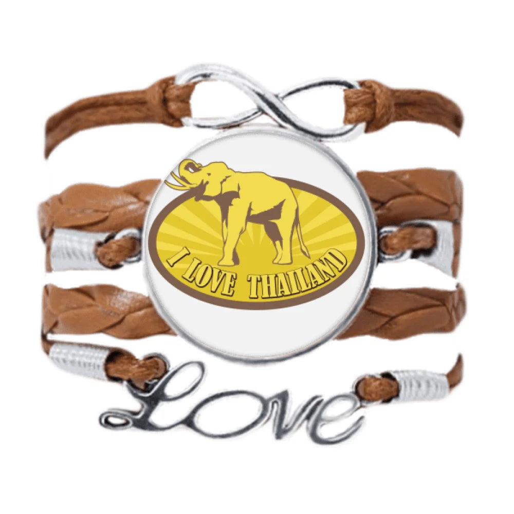 Thailand Love Thailand Chain Love Ornament Rope Sculpture Elephant Bracelet I Wristband