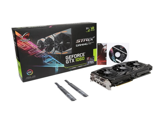 1060 Card Strix STRIX-GTX1060-6G-GAMING Ready HDCP 192-Bit NEW ROG GDDR5 GeForce GTX ASUS E3.0 Gaming PCI 6GB Video