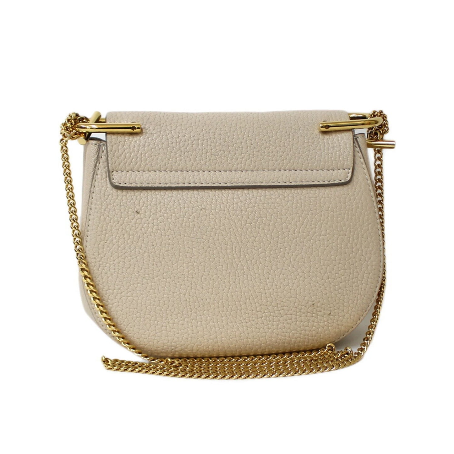 (Fair) Leather Pre-Owned Beige Bag Shoulder Chloe Chloé BRB01000000002558 Chain Ladies