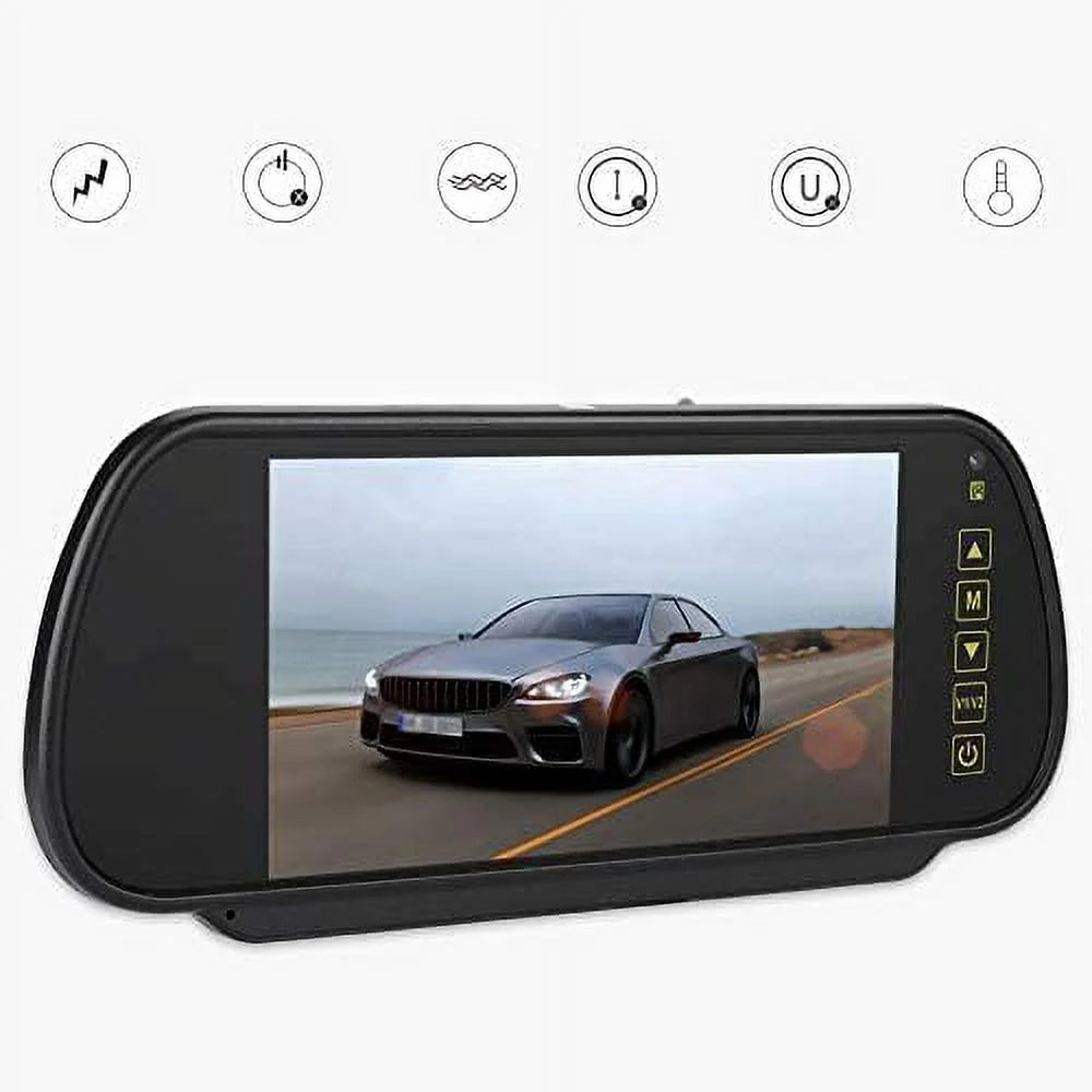 Vehicle 7 Monitor Mirror for Bileeko Inch View Car LCD Screen Parking Rear