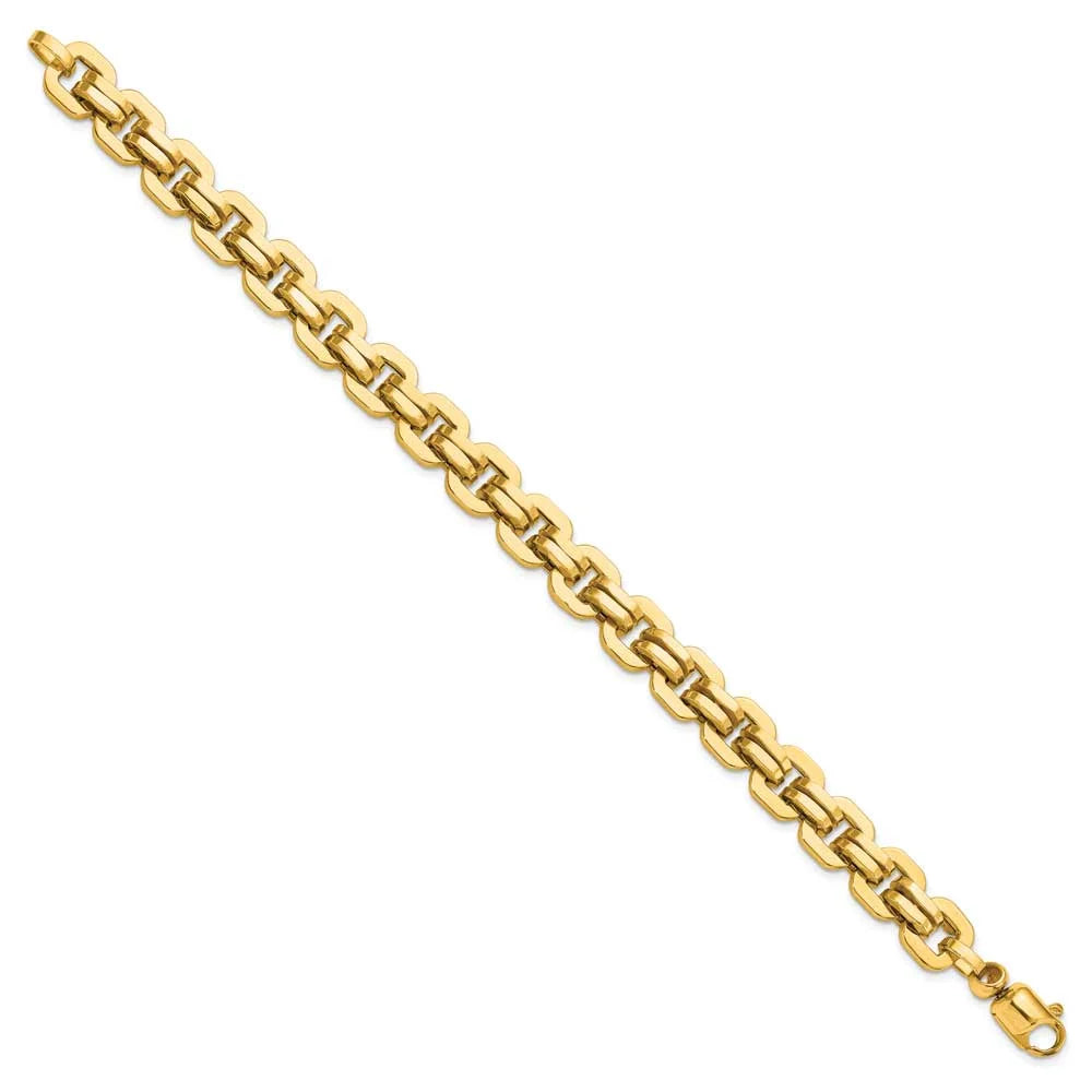 Men's Bracelets Fancy Link 14k Gold Yellow