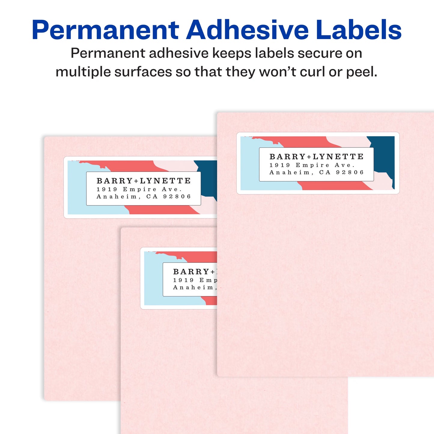 x Adhesive, 600 4", (48464) Avery 3-1/3" EcoFriendly Labels Shipping Labels, Permanent