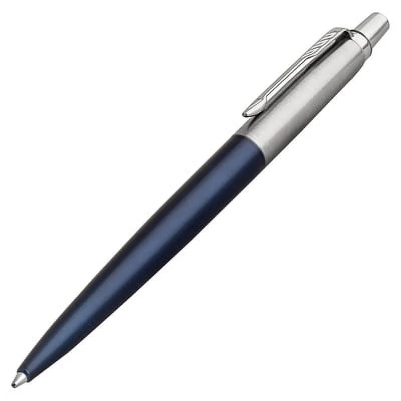 Royal Mm, Ballpoint Ink, 1 Retractable, Pen, Blue Jotter Parker-1PK Barrel Blue/Chrome Medium