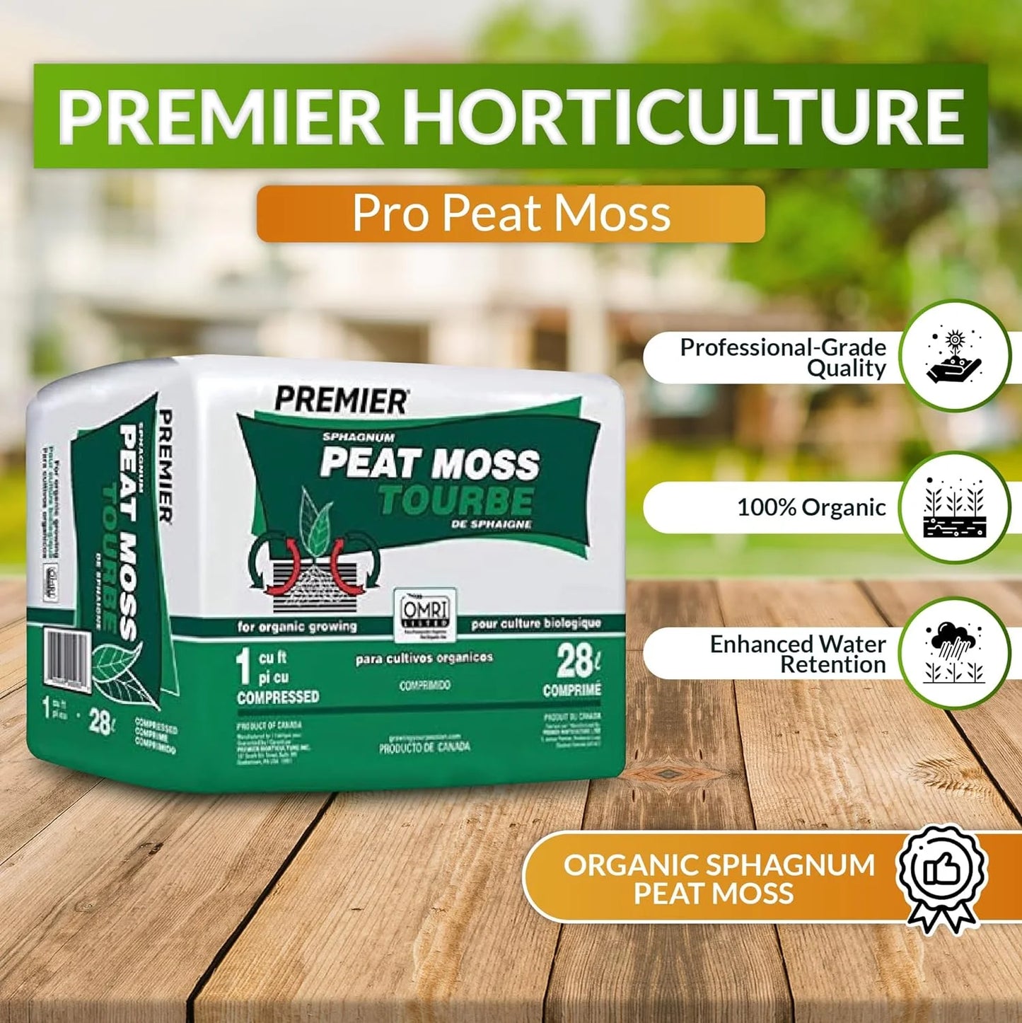 Premier Cubic Feet Peat Horticulture 1 Moss, Moss Retail Horticulture Pro