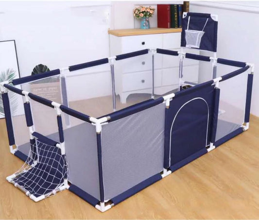 With Breathable Kid Playpen for Playard Outdoors Hoop,Folding Inch Fence Children Basketball Baby 91 Play Game Mesh Indoors Infant Large Home