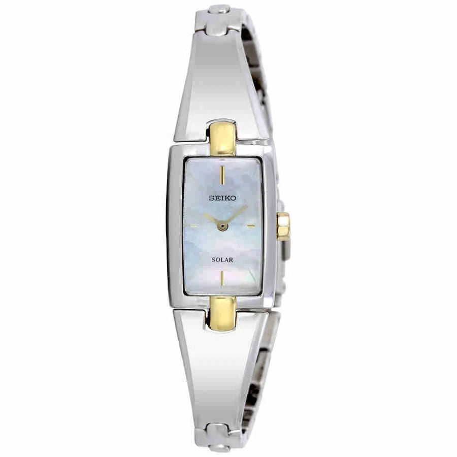 Steel Mother Pearl Dial Tone Core Power of Reserve Two Solar Women's Seiko SUP218 Watch