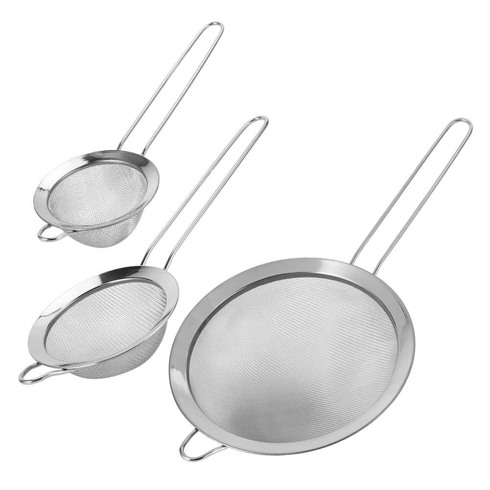 Steel Filter Kitchen Food Filter Flour Stainless 3Pcs Mesh Filter Supplies Strainer Sieve Dekaim Residue Mesh