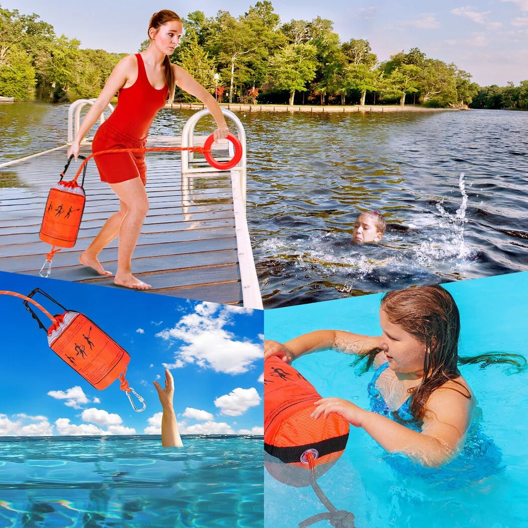 Device Safety and Feet Aid for Boat 70 Water Equipment Rope, Throw Bag Kayaking Rescue First and for Raft of Rafting, with