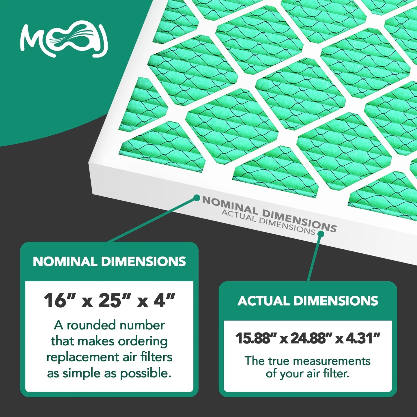 Bacterial 16x25x4 x Pleated Actual Air Applications AC Furnace | Elite (2-PACK) USA & | | BASED IN x for 13 15.88" Filter & Viral Filters | | MERV MOAJ Defense Replacement Dimensions: 24.88" 4.31" Air