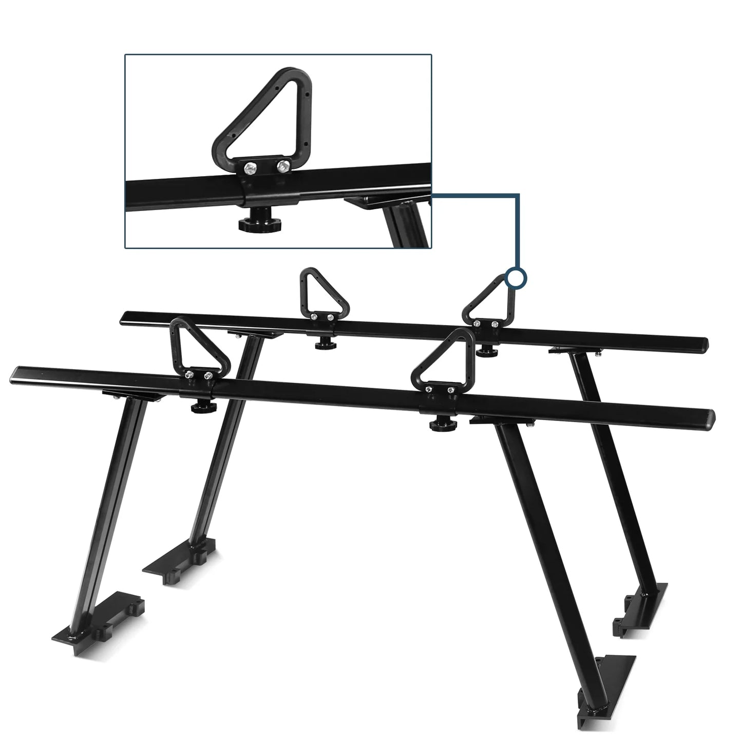 BoardRoad Truck Black Capacity Truck Racks 1,000lbs for Bed Kayak Ladder Required) Lumber Ladder Racks, (No-Drilling Universal Cargo Surfboard Pickup Aluminum