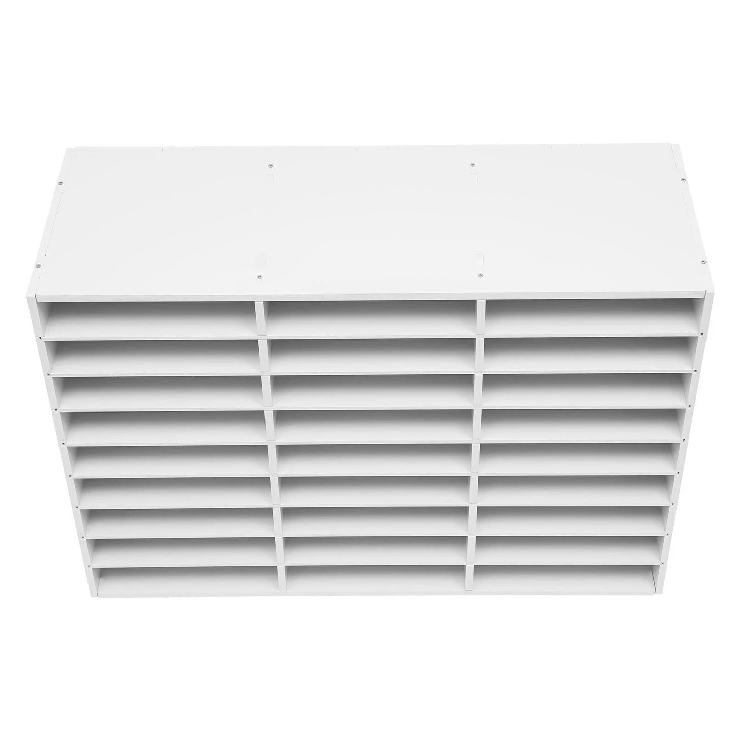 Storage Holder Keepers Rack 27 Mailbox Slots PVC Classroom File White Literature