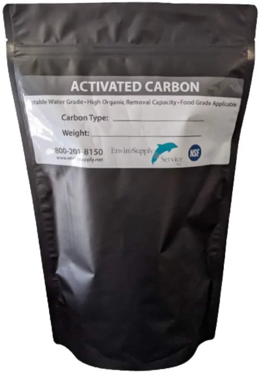 Virgin Carbon Filtration, 55 12x40 Activated Resealable Charcoal) Prewashed Cleaning EnviroSupply Pounds Shell - Aquarium Coconut Pure Ultra (Water