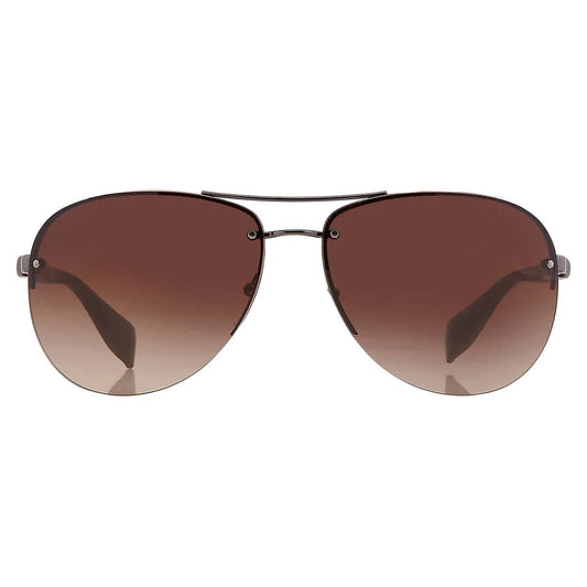 Sunglasses Aviator Men's Brown Rossa PS56MS-5AV6S1-65 Gradient Linea Prada