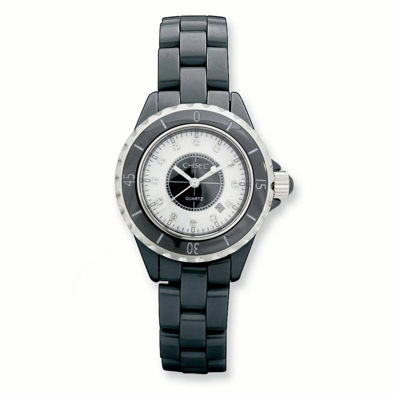 & Dial Ceramic/Black Watch White Ladies Black