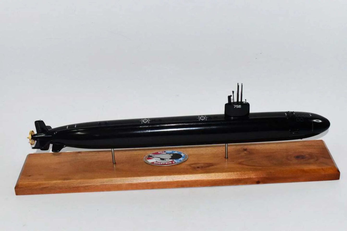 Scranton USS SSN-756 (Black Class inch,LA Hull) Model,Navy,Scale Model,Mahogany,20 Submarine